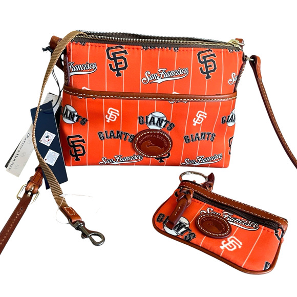 NWT DOONEY & BOURKE MLB San Francisco GIANTS Orange Crossbody Bag Key Coin Case - Picture 3 of 11